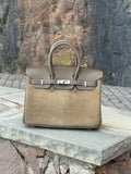 Sac Boston daim taupe