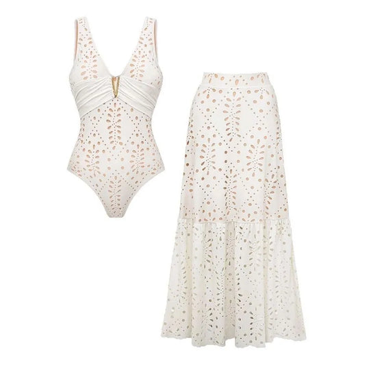 Set broderie anglaise - blanc