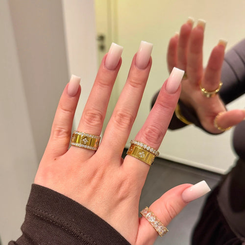 Clover Zircon Ring