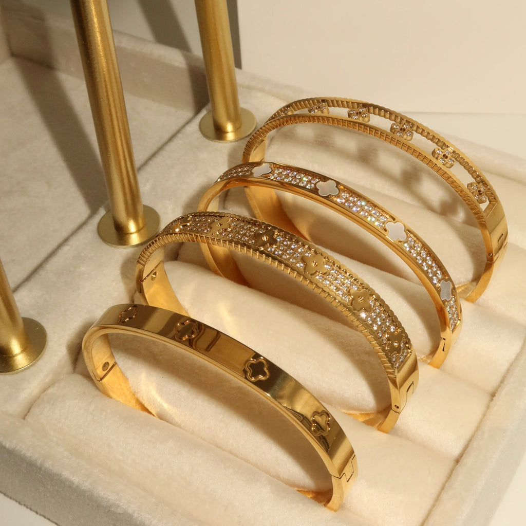 Golden Clover Bangle
